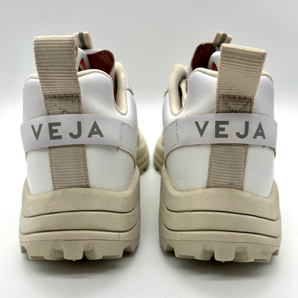 VEJA Venturi Leather Sneakers Womens US 9 EU 40 White Beige Athletic Shoes - Picture 6 of 9